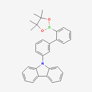 9-(2'-(4,4,5,5-Tetramethyl-1,3,2-dioxaborolan-2-yl)-[1,1'-biphenyl]-3-yl)-9H-carbazole chemical structure (CAS 2321516-26-9)
