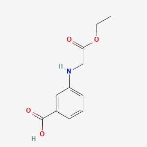 3-((2-Ethoxy-2-oxoethyl)amino)benzoic acid chemical structure (CAS 23218-94-2)