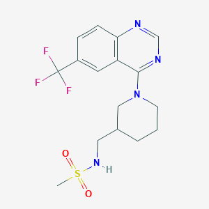 N-((1-(6-(Trifluoromethyl)quinazolin-4-yl)piperidin-3-yl)methyl)methanesulfonamide chemical structure (CAS 2322245-42-9)