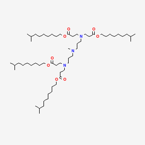 Tetrakis(8-methylnonyl) 3,3',3'',3'''-(((methylazanediyl)bis(propane-3,1-diyl))bis(azanetriyl))tetrapropionate chemical structure (CAS 2322290-93-5)