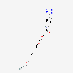 N-(4-(6-Methyl-1,2,4,5-tetrazin-3-yl)benzyl)-4,7,10,13,16-pentaoxanonadec-18-ynamide chemical structure (CAS 2322322-23-4)