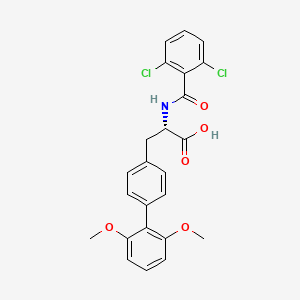 (S)-2-(2,6-Dichlorobenzamido)-3-(2',6'-dimethoxy-[1,1'-biphenyl]-4-yl)propanoic acid chemical structure (CAS 232271-19-1)
