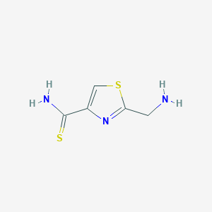 2-(Aminomethyl)thiazole-4-carbothioamide chemical structure (CAS 232280-76-1)