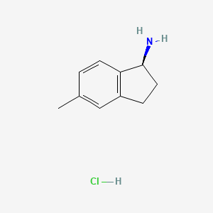(S)-5-Methyl-2,3-dihydro-1H-inden-1-amine hydrochloride chemical structure (CAS 2322935-77-1)