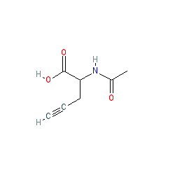 2-Acetamidopent-4-ynoic acid chemical structure (CAS 23234-80-2)