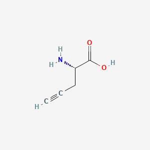 (S)-2-Aminopent-4-ynoic acid chemical structure (CAS 23235-01-0)