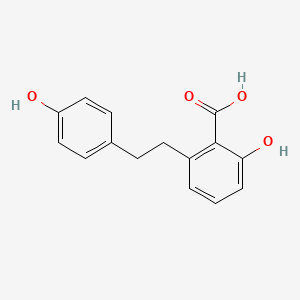 2-Hydroxy-6-(4-hydroxyphenethyl)benzoic acid chemical structure (CAS 23255-59-6)