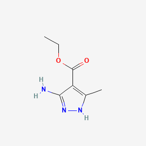 Ethyl 5-amino-3-methyl-1H-pyrazole-4-carboxylate chemical structure (CAS 23286-70-6)