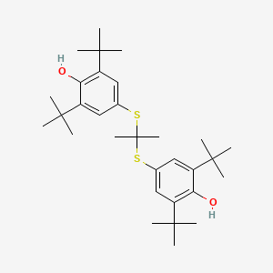 4,4'-(Propane-2,2-diylbis(sulfanediyl))bis(2,6-di-tert-butylphenol) chemical structure (CAS 23288-49-5)