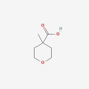4-Methyltetrahydro-2H-pyran-4-carboxylic acid chemical structure (CAS 233276-38-5)