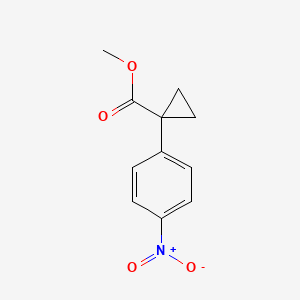 Methyl 1-(4-nitrophenyl)cyclopropane-1-carboxylate chemical structure (CAS 23348-98-3)