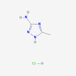 5-Methyl-4H-1,2,4-triazol-3-amine hydrochloride chemical structure (CAS 23350-30-3)