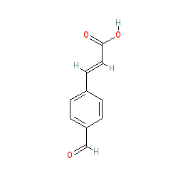 3-(4-Formylphenyl)acrylic acid chemical structure (CAS 23359-08-2)