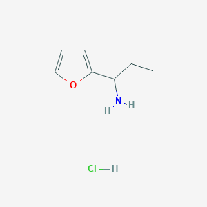 1-(Furan-2-yl)propan-1-amine hydrochloride chemical structure (CAS 233608-15-6)