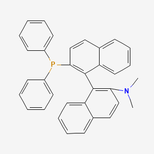 (1S)-2'-(Diphenylphosphino)-N,N-dimethyl-[1,1'-binaphthalen]-2-amine chemical structure (CAS 233752-13-1)