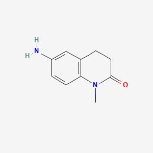 6-Amino-1-methyl-3,4-dihydroquinolin-2(1H)-one chemical structure (CAS 233775-30-9)
