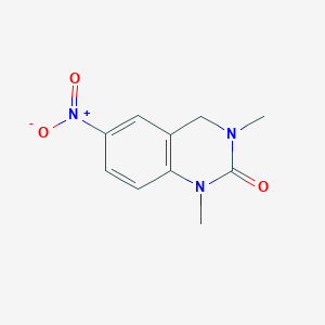 1,3-Dimethyl-6-nitro-3,4-dihydroquinazolin-2(1H)-one chemical structure (CAS 233775-52-5)