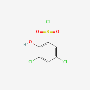 3,5-Dichloro-2-hydroxybenzenesulfonyl chloride chemical structure (CAS 23378-88-3)