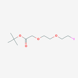 tert-Butyl 2-(2-(2-iodoethoxy)ethoxy)acetate chemical structure (CAS 2338824-60-3)