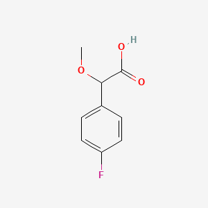 2-(4-Fluorophenyl)-2-methoxyacetic acid chemical structure (CAS 2340-00-3)