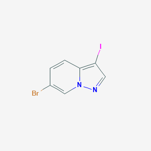 6-Bromo-3-iodopyrazolo[1,5-a]pyridine chemical structure (CAS 2340391-55-9)