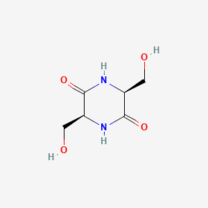 cis-3,6-Bis(hydroxymethyl)piperazine-2,5-dione chemical structure (CAS 23409-30-5)