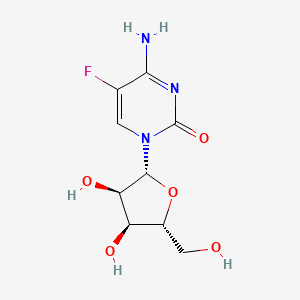 4-Amino-1-((2R,3R,4S,5R)-3,4-dihydroxy-5-(hydroxymethyl)tetrahydrofuran-2-yl)-5-fluoropyrimidin-2(1H)-one chemical structure (CAS 2341-22-2)