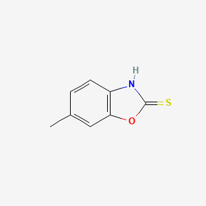 6-Methyl-1,3-benzoxazole-2-thiol chemical structure (CAS 23417-29-0)