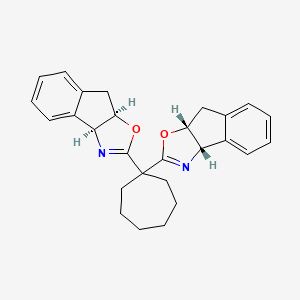 (3aS,3'aS,8aR,8'aR)-2,2'-Cyclohexylidenebis[3a,8a-dihydro-dihydro-8H-indeno[1,2-d]oxazole chemical structure (CAS 2341858-19-1)