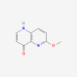 6-Methoxy-1,5-naphthyridin-4-ol chemical structure (CAS 23443-25-6)