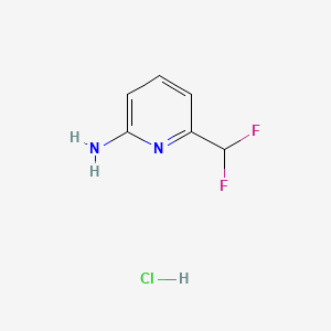 6-(Difluoromethyl)pyridin-2-amine hydrochloride chemical structure (CAS 2344679-94-1)