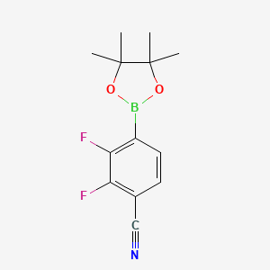 2,3-Difluoro-4-(4,4,5,5-tetramethyl-1,3,2-dioxaborolan-2-yl)benzonitrile chemical structure (CAS 2345641-33-8)