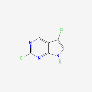 2,5-Dichloro-7H-pyrrolo[2,3-d]pyrimidine chemical structure (CAS 2347374-92-7)