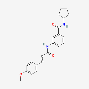 N-Cyclopentyl-3-(3-(4-methoxyphenyl)acrylamido)benzamide chemical structure (CAS 2348795-14-0)