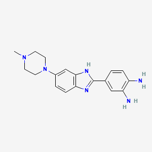 4-(6-(4-Methylpiperazin-1-yl)-1H-benzo[d]imidazol-2-yl)benzene-1,2-diamine chemical structure (CAS 23491-49-8)