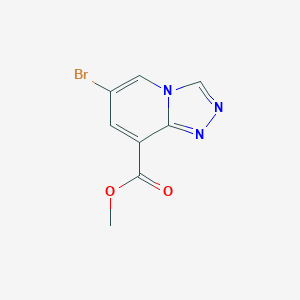 Methyl 6-bromo-[1,2,4]triazolo[4,3-a]pyridine-8-carboxylate chemical structure (CAS 2349371-98-6)