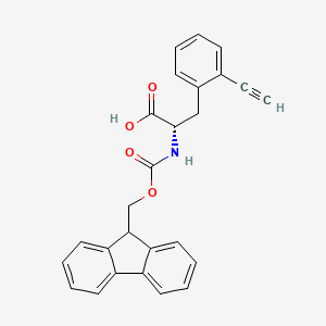 (S)-2-((((9H-Fluoren-9-yl)methoxy)carbonyl)amino)-3-(2-ethynylphenyl)propanoic acid chemical structure (CAS 2349416-34-6)