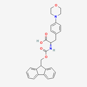 (S)-2-((((9H-Fluoren-9-yl)methoxy)carbonyl)amino)-3-(4-morpholinophenyl)propanoic acid chemical structure (CAS 2349610-01-9)