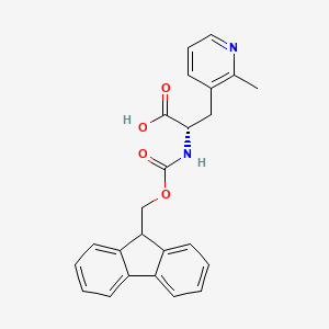 (S)-2-((((9H-Fluoren-9-yl)methoxy)carbonyl)amino)-3-(2-methylpyridin-3-yl)propanoic acid chemical structure (CAS 2349619-28-7)