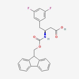 Fmoc-(S)-3-Amino-4-(3,5-difluoro-phenyl)-butyric acid chemical structure (CAS 2349961-71-1)