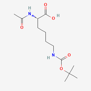 Ac-Lys(Boc)-OH chemical structure (CAS 23500-04-1)