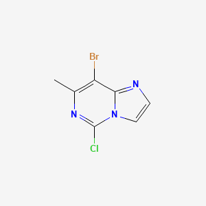 8-Bromo-5-chloro-7-methylimidazo[1,2-c]pyrimidine chemical structure (CAS 2351094-67-0)