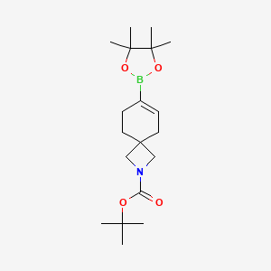 tert-Butyl 7-(4,4,5,5-tetramethyl-1,3,2-dioxaborolan-2-yl)-2-azaspiro[3.5]non-6-ene-2-carboxylate chemical structure (CAS 2351276-13-4)