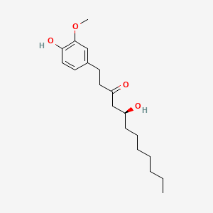 (S)-5-Hydroxy-1-(4-hydroxy-3-methoxyphenyl)dodecan-3-one chemical structure (CAS 23513-08-8)