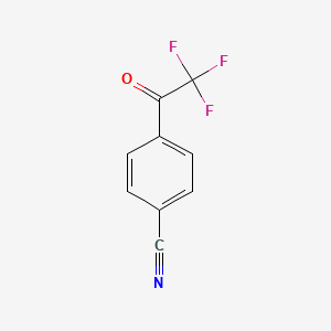 4-(2,2,2-Trifluoroacetyl)benzonitrile chemical structure (CAS 23516-85-0)
