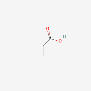 Cyclobut-1-enecarboxylic acid chemical structure (CAS 23519-90-6)