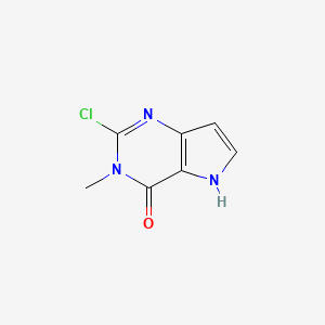 2-Chloro-3-methyl-3H-pyrrolo[3,2-d]pyrimidin-4(5H)-one chemical structure (CAS 2351929-82-1)