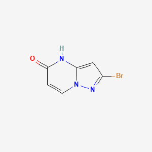 2-Bromopyrazolo[1,5-a]pyrimidin-5(4H)-one chemical structure (CAS 2357108-27-9)