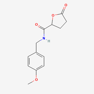 N-(4-Methoxybenzyl)-5-oxotetrahydrofuran-2-carboxamide chemical structure (CAS 2357110-52-0)