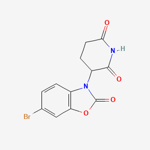 3-(6-Bromo-2-oxobenzo[d]oxazol-3(2H)-yl)piperidine-2,6-dione chemical structure (CAS 2357114-20-4)